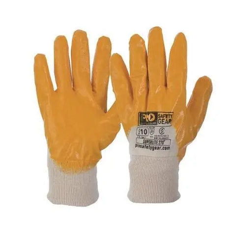 Pro Choice Super-lite Orange Nitrile 3/4 Dipped Glove X12 - NBR - Allsorts Workwear