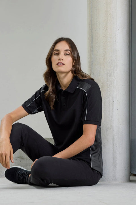 Biz Collection Unisex Grid Moto Polo Shirt P413US - Allsorts Workwear