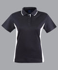 Teammate Polo Shirt Ladies  PS74 Casual Wear Winning Spirit 8 Black/White 