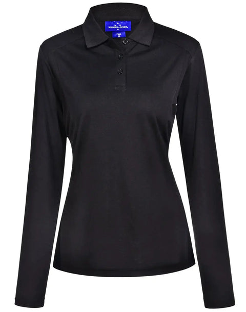 Ladies Bamboo Charcoal  Eco Fabric Long Sleeve Polo PS90 - City Workwear