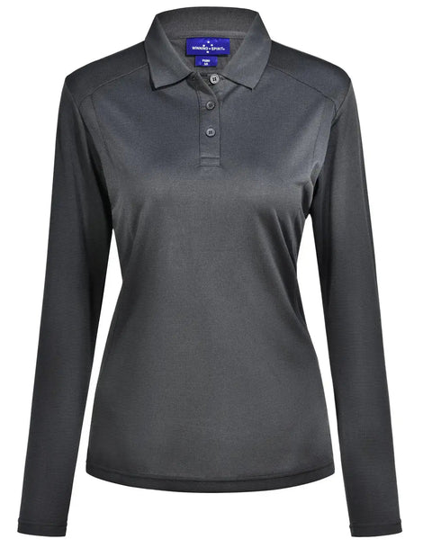 Ladies Bamboo Charcoal  Eco Fabric Long Sleeve Polo PS90 - City Workwear