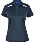 Winning Spirit Women's Sustainable Poly-Cotton Contrast Polo PS94 Casual Wear Winning Spirit Heavy Cloud/White 6 