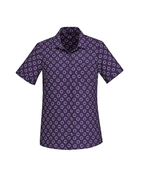 Biz Care Womens Easy Stretch Daisy Print Short Sleeve Shirt CS948LS - Simply Scrubs Australia