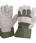 Pro Choice Green Cotton Back/extra Reinforced Cowsplit Leather Palm & Fingers - Heavy Duty X12 - R99KG PPE Pro Choice   