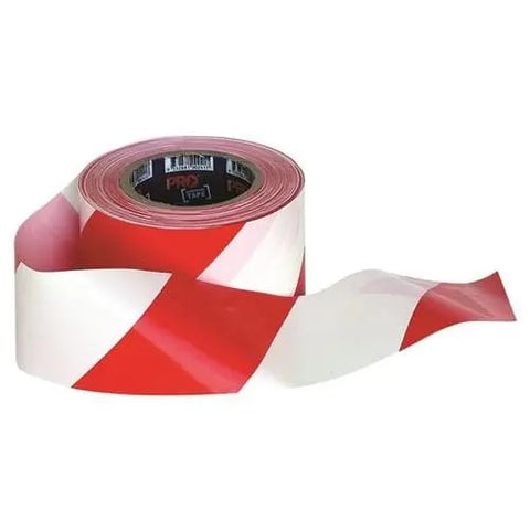 Pro Choice Red/white Hazard Tape - RW10075 - Allsorts Workwear