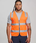 Unisex Hi-Vis Safety Vest with ID & Utility Pockets SW04 - Allsorts Workwear