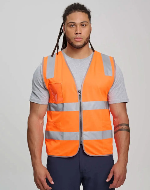 Unisex Hi-Vis Safety Vest with ID & Utility Pockets SW04 - Allsorts Workwear