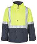 Two-tone Hi Vis Rain Proof Jacket With Quilt Lining SW28A Work Wear Australian Industrial Wear S Yellow/Navy 