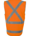 Hi Vis Safety Vest-X Back with Tail SW72 Australian Industrial Wear