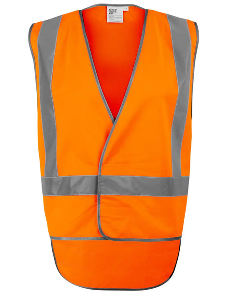 Hi Vis Safety Vest-X Back with Tail SW72 Australian Industrial Wear