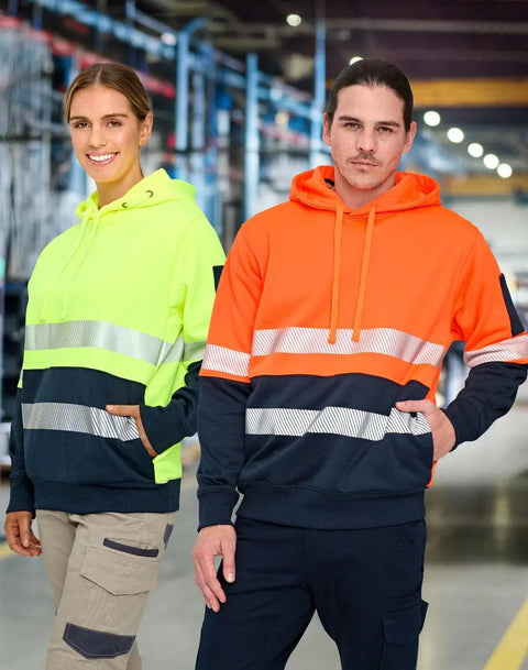 Two Tone Segmented Tape Hi Vis Safety Hoodie SW88 - Allsorts Workwear