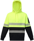 Two Tone Segmented Tape Hi Vis Safety Hoodie SW88 - Allsorts Workwear