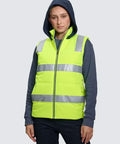 Unisex Hi-Vis Safety Hooded Puffer Vest SW93 Winning Spirit