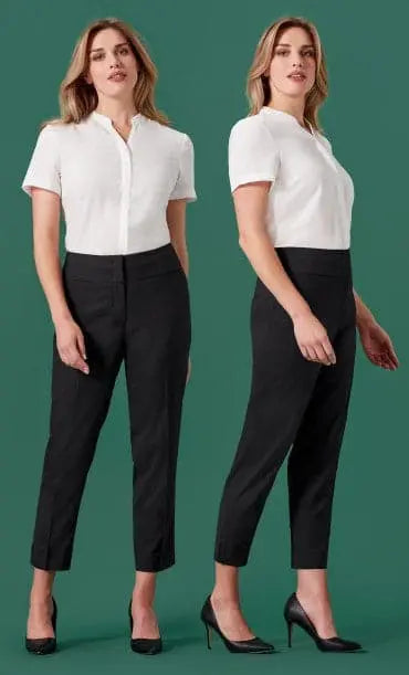 Biz Corporate Women's Renew 7/8 Mid-Waist Slim Leg Pant RGP406L - Allsorts Workwear