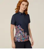 Water Dreaming Women's  Indigenous Corporate Polo Shirt CATUQV - Simply Scrubs Australia