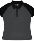 Aussie Pacific Manly Lady Polos 2318  Aussie Pacific CHARCOAL/BLACK 6 