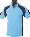 Aussie Pacific Murray Junior School Uniform Polo Shirt 3300 Casual Wear Aussie Pacific Sky/Navy/Ashe 6 