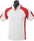 Aussie Pacific Murray Junior School Uniform Polo Shirt 3300 Casual Wear Aussie Pacific White/Red/Ashe 6 