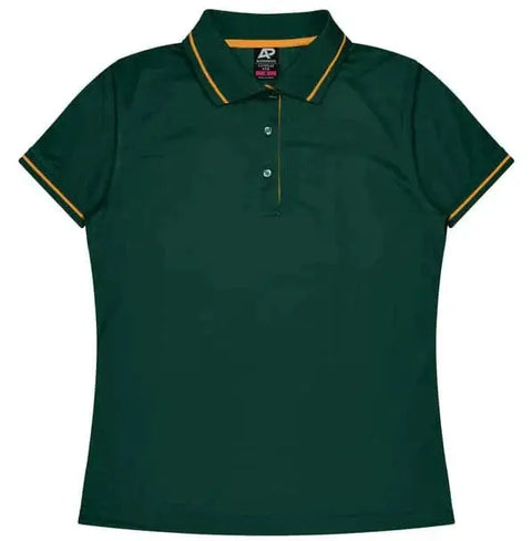 Aussie Pacific Cottesloe Lady Polo Shirt 2319  Aussie Pacific BOTTLE/GOLD 6 