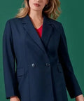 Biz Corporates Women's Renew Double Breasted Longline Jacket RJ400L - Allsorts Workwear