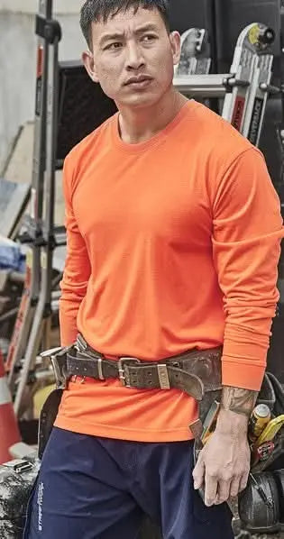 SYZMIK Men's Hi Vis Long Sleeve Tee ZH390 - Allsorts Workwear