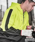 Syzmik Workwear Unisex Hi Vis Full Zip Hoodie ZT485 - Allsorts Workwear