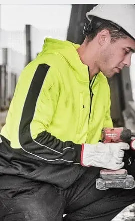 Syzmik Workwear Unisex Hi Vis Full Zip Hoodie ZT485 - Allsorts Workwear