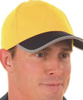 Dnc Workwear Hi-vis 2 Tone Cap With Reflective Trim & Velcro Strap - H022 - Allsorts Workwear