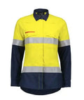 SYZMIK FR Women’s Flame Lightweight Ripstop Taped Shirt ZW170 Metro Workwear.