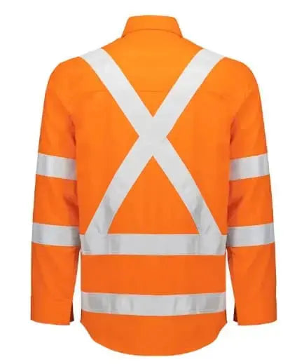 Syzmik Workwear Men's Flame Lightweight Ripstop X Back Taped Shirt ZW187 Metro Workwear.