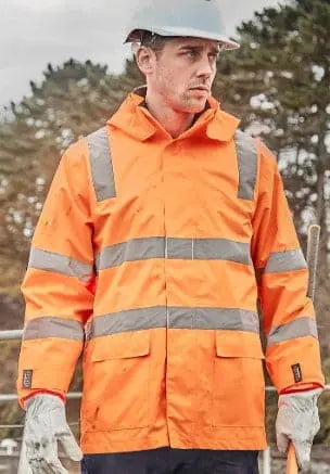 SYZMIK Men’s Unisex Hi Vis VIC Rail 4 In 1 Waterproof Jacket ZJ580 - Allsorts Workwear