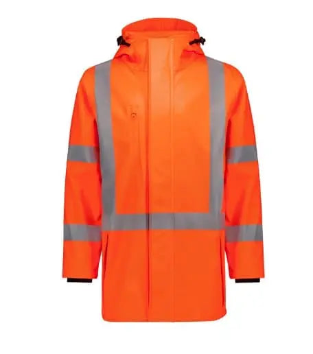SYZMIK Men's Hi Vis X Back Heavy Duty Waterproof Jacket ZJ620 - Allsorts Workwear