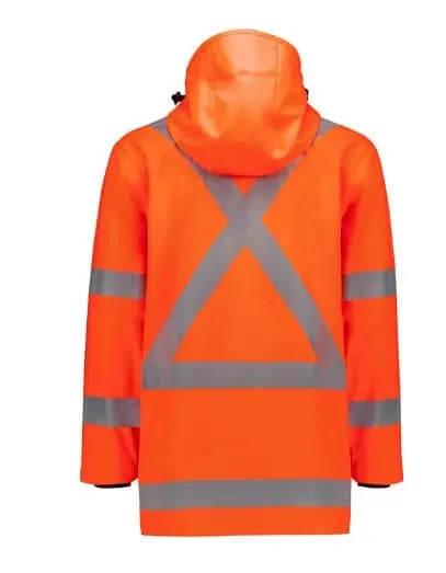 SYZMIK Men's Hi Vis X Back Heavy Duty Waterproof Jacket ZJ620 - Allsorts Workwear