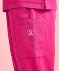 Biz Care Women's Pink Jogger Scrub Pant CSP241LL - Allsorts Workwear