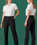 Biz Corporate Women's Renew Tapered Adjustable Waist Pants RGP404L - Allsorts Workwear