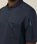 Next-Gen Antibacterial Doherty Mandarin Collar Scrub Top CATRFN - Simply Scrubs Australia