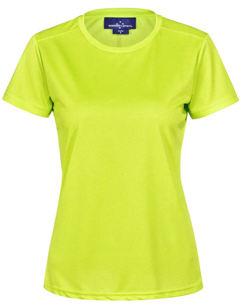 Ladies Rapid Cool TM  Ultra Light Tee Shirt TS40 Casual Wear Winning Spirit Lime Green 6 