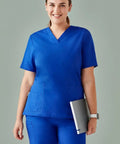 Women's Anti-Bacterial Silver Tokyo V-Neck Scrub Top CST141LS - Simply Scrubs Australia