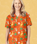 Biz Care Women's Christmas Scrubs Top - Simply Scrubs Australia