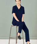 Biz Care Womens Easy Fit V-Neck Medical Scrub Top CST941LS - Simply Scrubs Australia