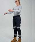 Unisex Cotton Stretch Drill Taped Cuffed Work Pants WP28HV Australian Industrial Wear