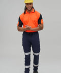 Unisex DWR Water Repellent Flexi Work Pants with Tape WP30HV Australian Industrial Wear