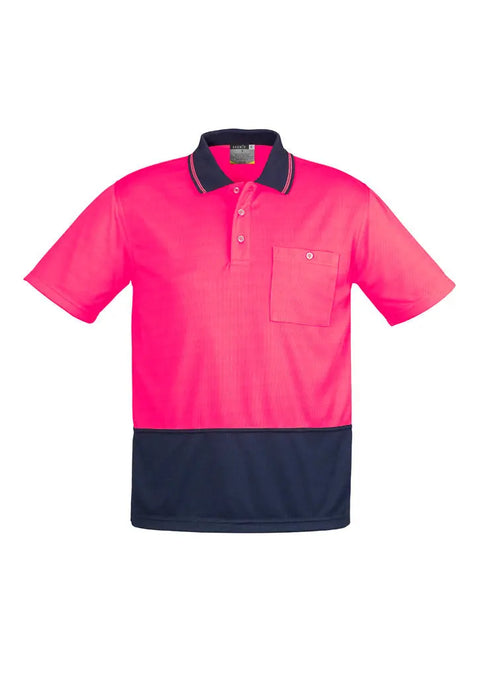 SYZMIK Unisex Hi Vis Basic Spliced Polo - Short Sleeve ZH231 - Allsorts Workwear
