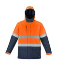 Unisex Hi Vis Antarctic Softshell Taped Jacket ZJ553 Work Wear Syzmik Orange/Navy XXS 