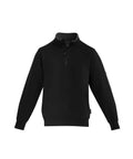 SYZMIK Men's 1/4 zip brushed fleece ZT366 Work Wear Syzmik Black/Charcoal 7XL 