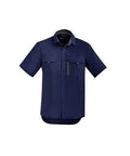 SYZMIK Men's Outdoor Short Sleeve Shirt ZW465 Work Wear Syzmik Navy 7XL 