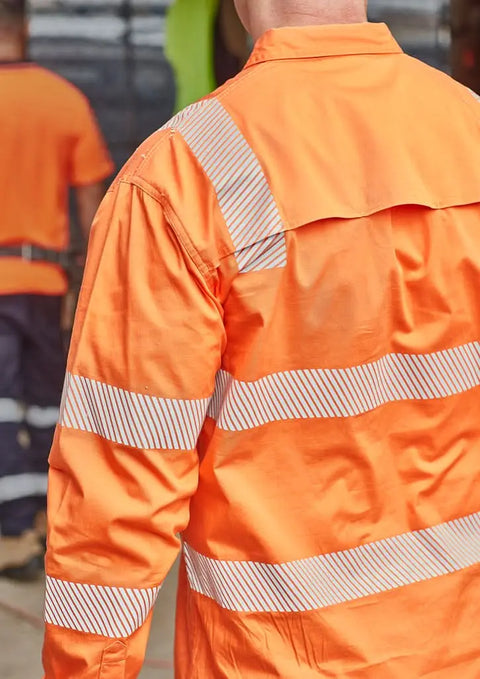 SYZMIK Men's VIC rail Segmented Tape Shirt ZW682 - Allsorts Workwear