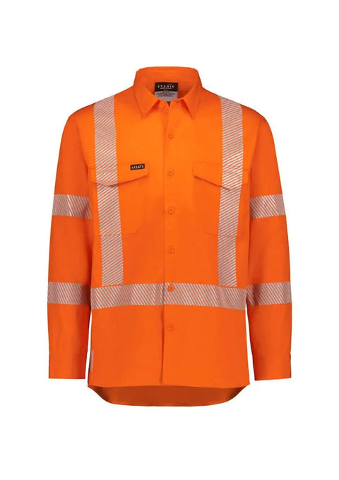 SYZMIK Men's Hi Vis X Back NSW Rail Segmented Tape ZW692 - Allsorts Workwear