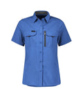 Syzmik Workwear Outdoor Women's Short Sleeve Shirt ZW765 Work Wear Syzmik Blue 8 