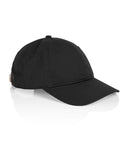 As Colour Davie six panel cap 1111 Active Wear As Colour BLACK OS 